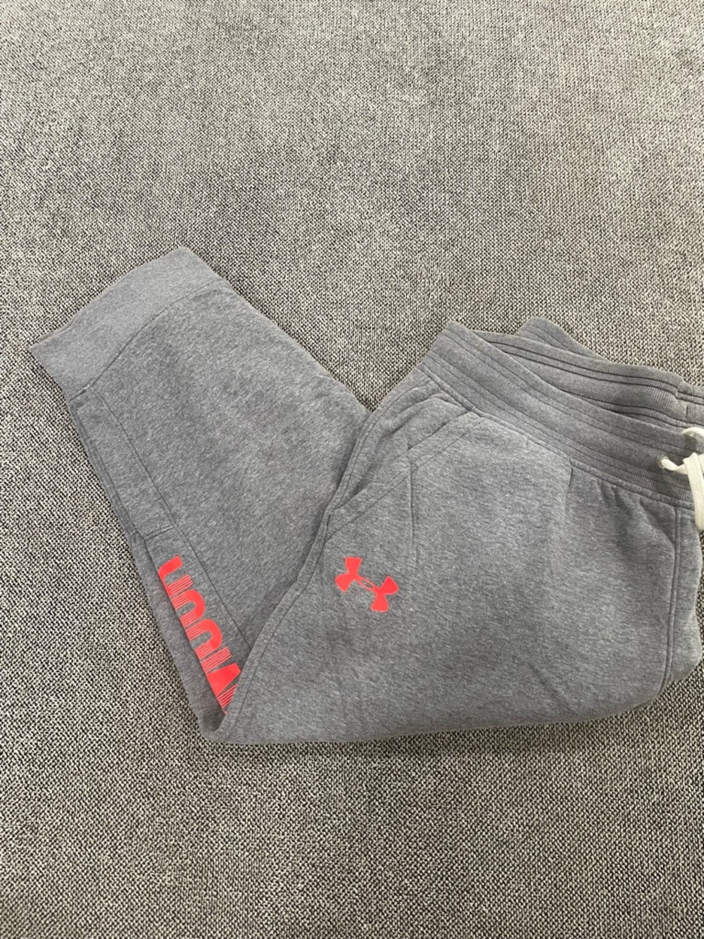 Under Armour Gray Sweatpants with Coral Logo